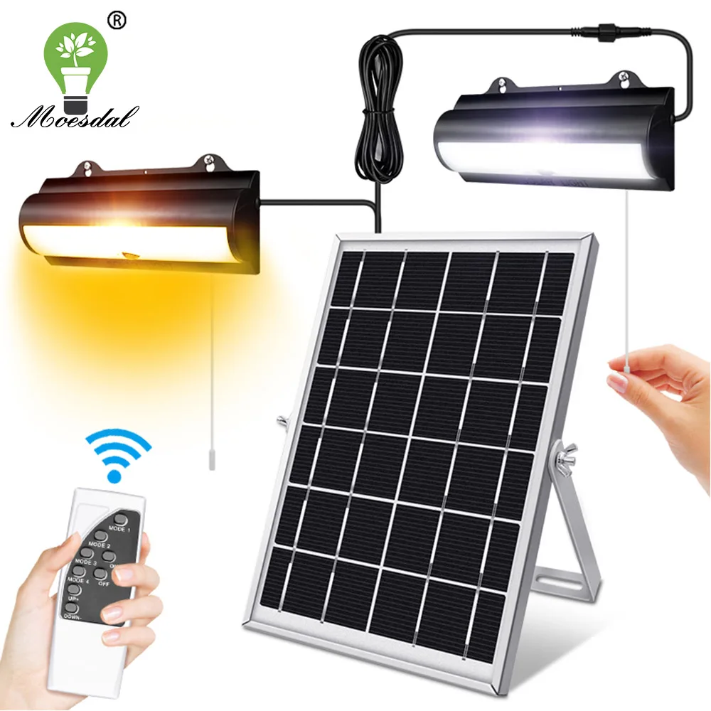 led solar luz divisao ao ar livre dupla cabeca lustre puxar fio de controle remoto inducao lampada parede para jardim patio garagem 01