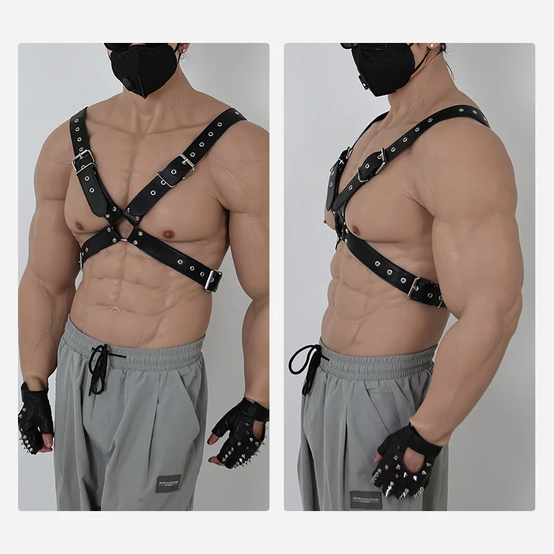 Realistic Silicone Muscle Suit Men's and Women's Muscle Suit Abdominal Simulation Enhanced Artificial Abdomen