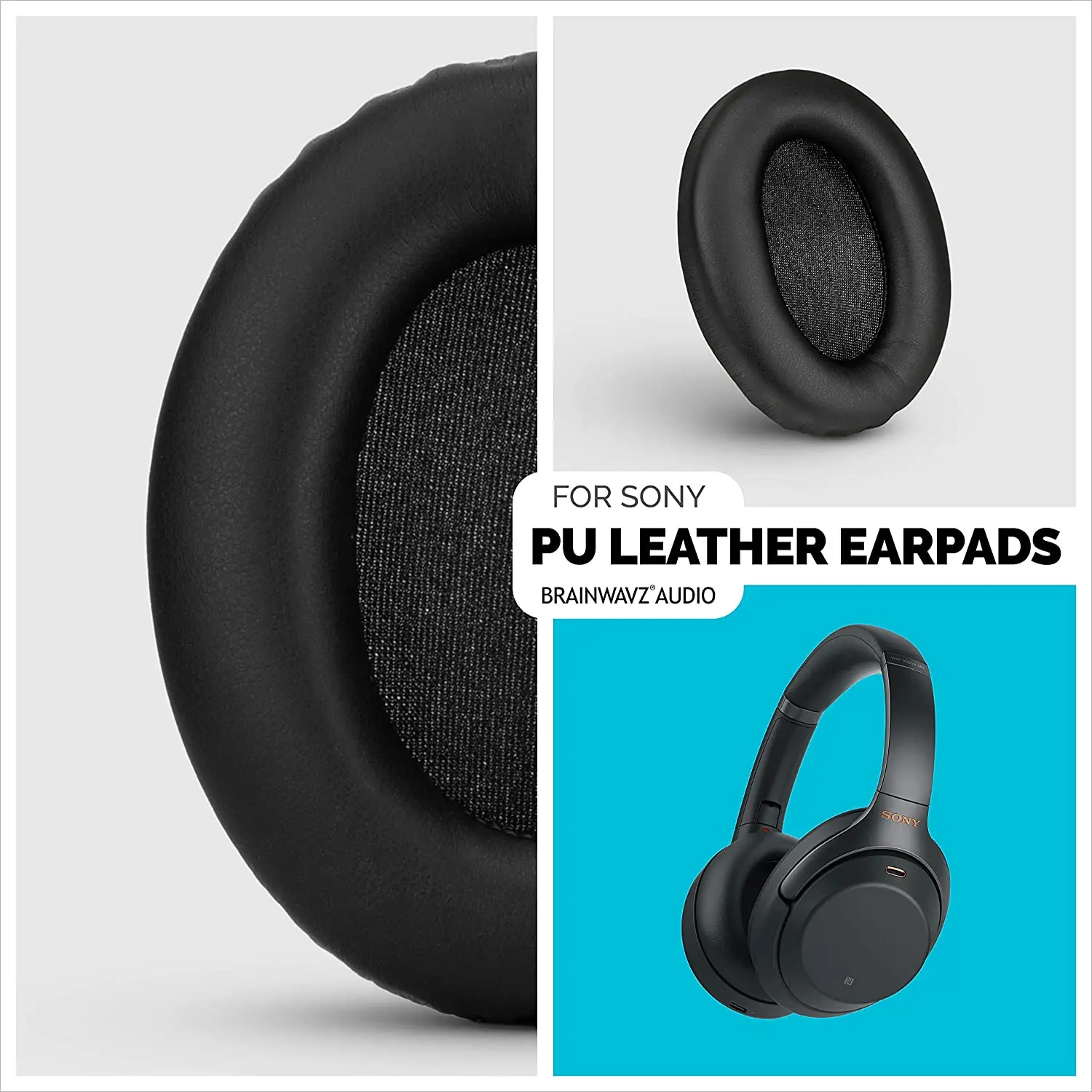Professional WH1000XM3 Ear Pads Cushions Replacement - Earpads Compatible with Sony WH-1000XM3 Over-Ear Headphones with Soft Pro