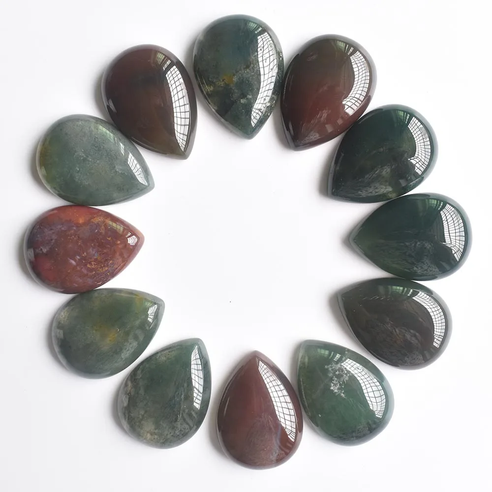 Kostenloser Versand 20 Stück/Lot Großhandel 25x18x6mm verschiedene Naturstein-Tropfenperlen CAB CABOCHON für DIY-Schmuckzubehör – Detail 7