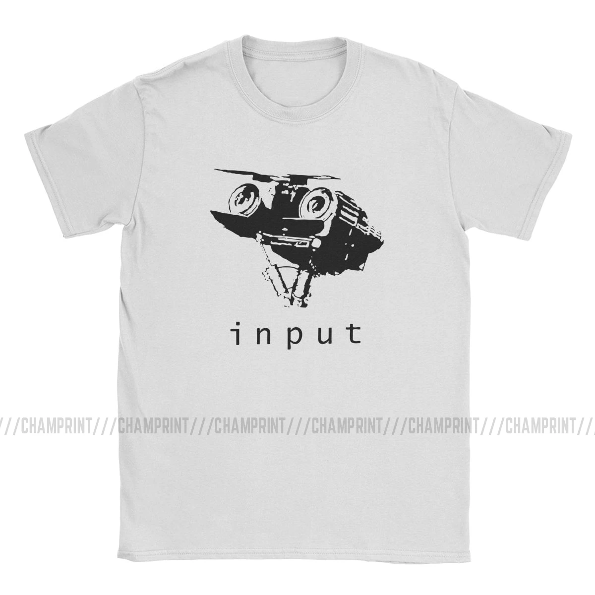 Casual Input T-Shirt Men Crew Neck T Shirts Short Circuit Johnny 5 80s Retro Robot Movies Short Sleeve Tee Shirt Graphic Tops