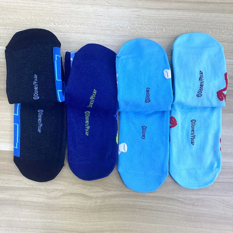 1pcs Disney Women's Socks Minnie Mickey Donald Duck Cartoon Pattern Socks Xuebao Pooh Bear Casual Fun Pure Cotton Socks