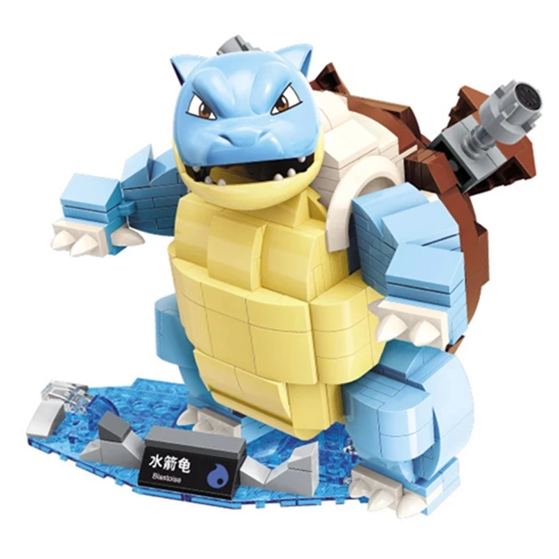 Real Pokemon character star dream series Blastoise Charizard Venusaur Gyarados Mewtwo puzzle build building block model doll toy