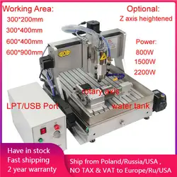 4 Axis CNC 6040 Steel Gold Aluminum Metal Engraving Machine 6090 PCB Milling Machine 3040 Wood Carving Machine with Water Tank