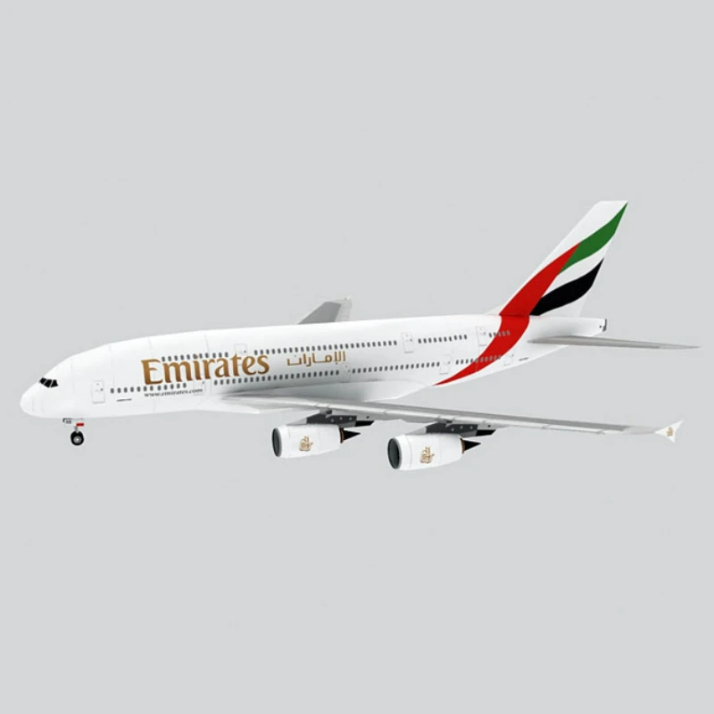 3D 1:300 True Scale Airbus A380 Australia Emirates Singapore Airlines Paper DIY Craft Civil Aviation Home Decoration Handmade