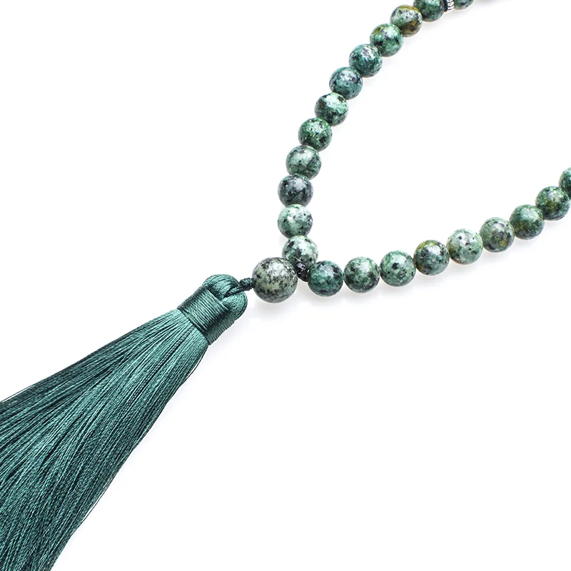 8mm African Turquoise Islamic Muslim Tasbih 33 Bead Bracelet Men and Women Blessing Rosary Natural Semi-precious Stone Jewelry