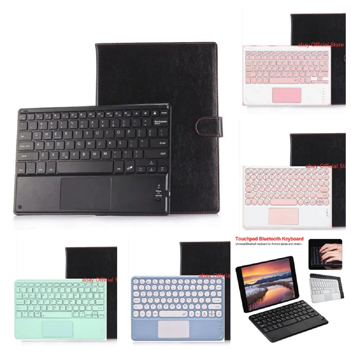 

Bluetooth Keyboard Magnetic Case for TCL Tab Pro 5G 10.36 Android 9198S Tablet Keyboard PU Leather Stand Cover