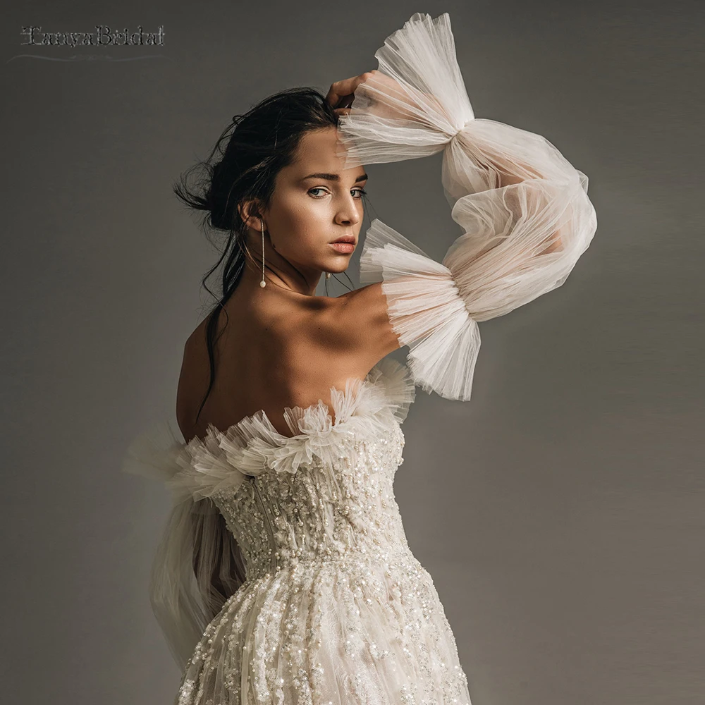 

Тюлевые рукава-фонарики в полный рост, модные аксессуары для свадебной вечеринки, рукав DG045