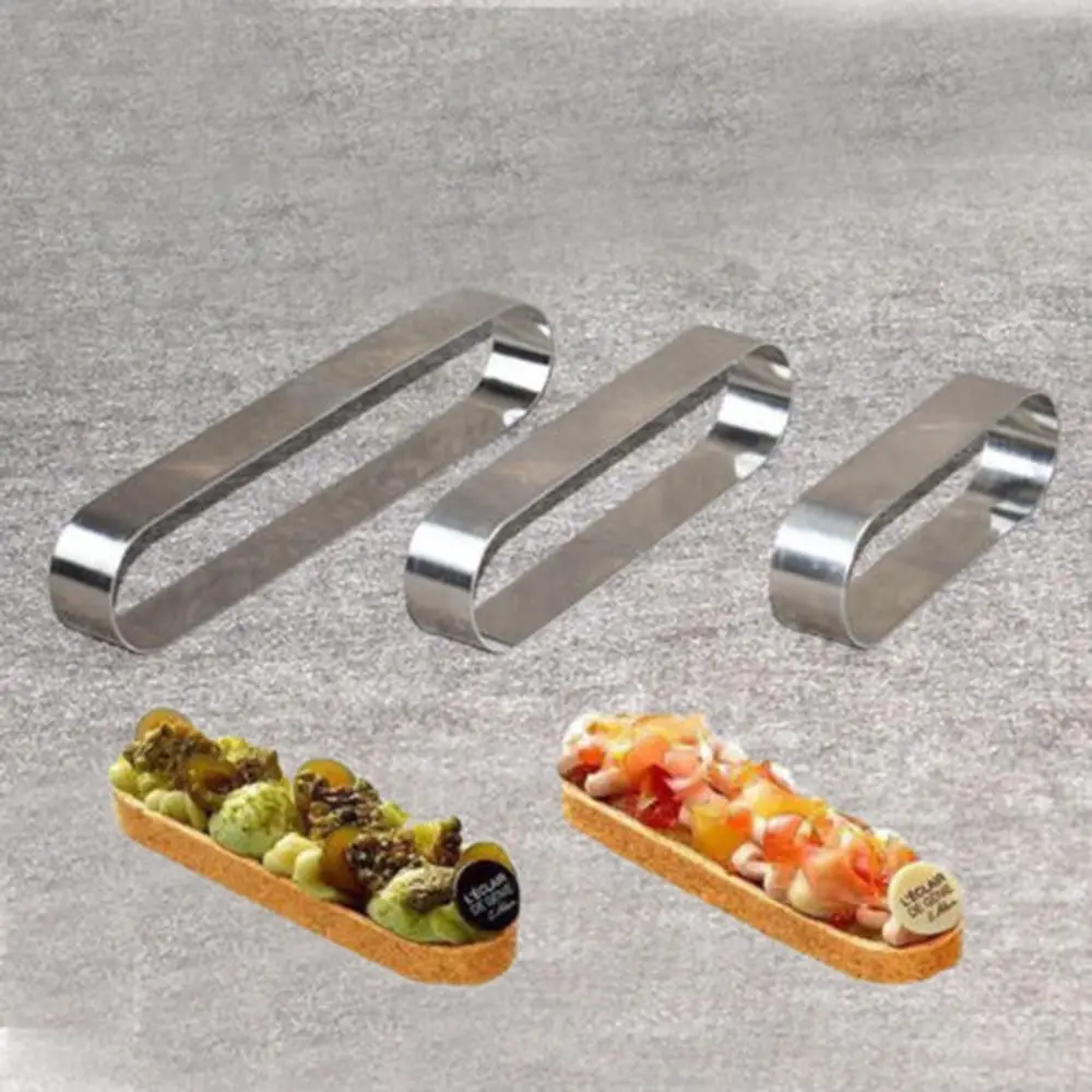New Metal Mini Stainless Steel Cake Mold Mousse Ring Long Oval