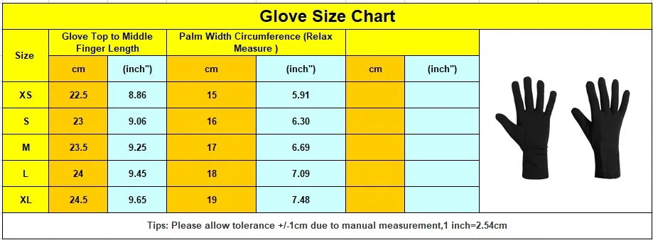 Unisex Merino Wool Glove Liners 100% Merino Wool Gloves - Touch Screen Compatible Warmer Windproof Size XS-XL