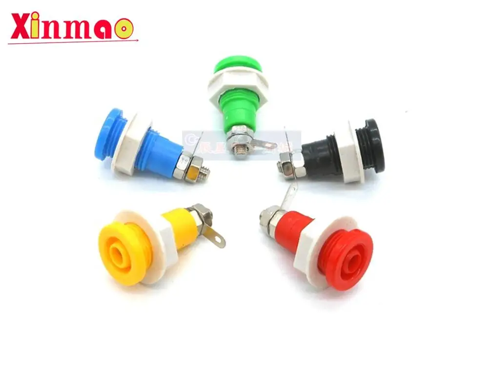 5PCS 4mm Safety Banana Socket Banana Plug Panel Test Terminal 4mm Jack High Voltage Insulated Base
