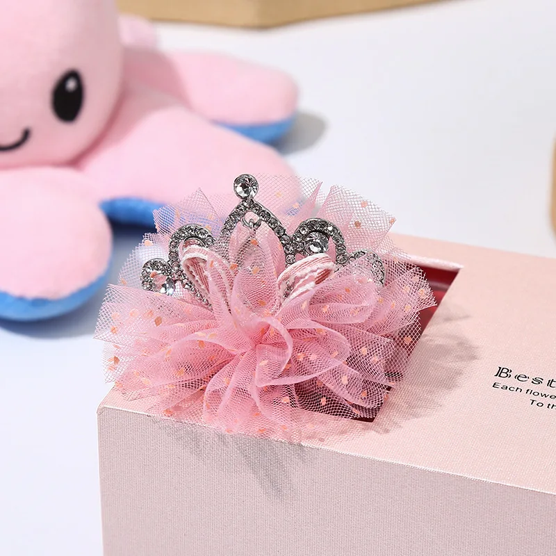 Kinder Krone Haarspangen Seitenclip Geburtstag Kopfschmuck Mesh Prinzessin Serie Mädchen Haarnadel Snap Haarspangen Haarspangen für Mädchen – Detail 6