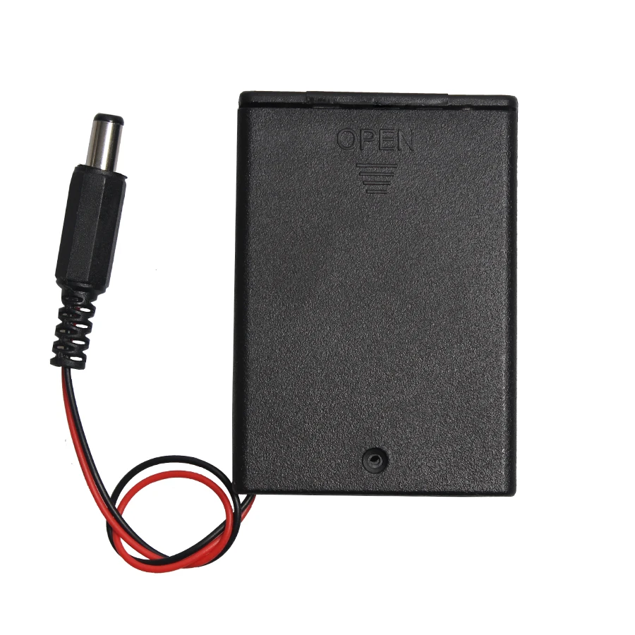 300pcs/lot MasterFire Plastic Battery Storage Box Case Shell for 3 x 1.5V AA Batteries Holder Cover With Switch DC5.5*2.1mm Plug