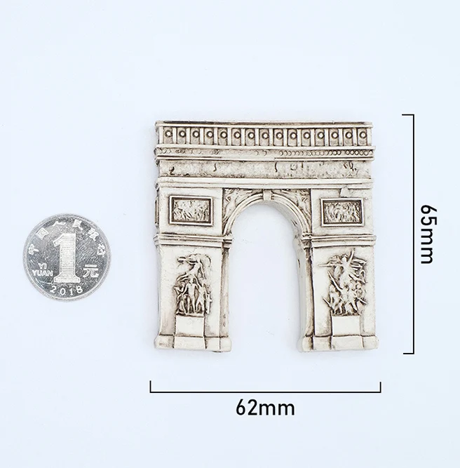 Parigi francia torre Eiffel arco di trionfo frigorifero europeo magneti magnetici per frigorifero regali di collezione di souvenir turistici mondiali