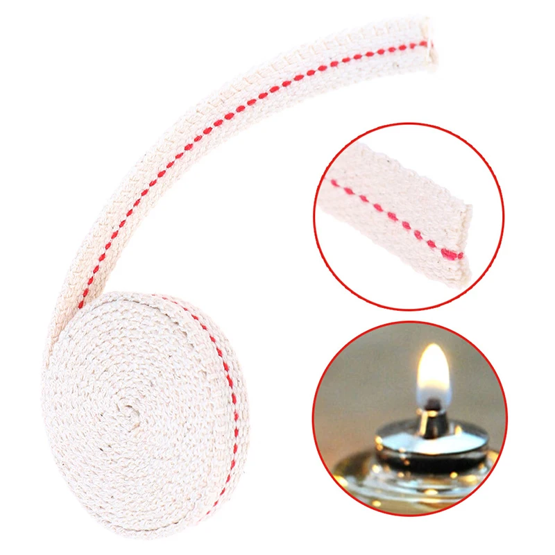 

1.2cm*1.5m/Roll Oil Flat Cotton Wick for Kerosene Burner Stove Lighting Lantern Oil Lamp Making