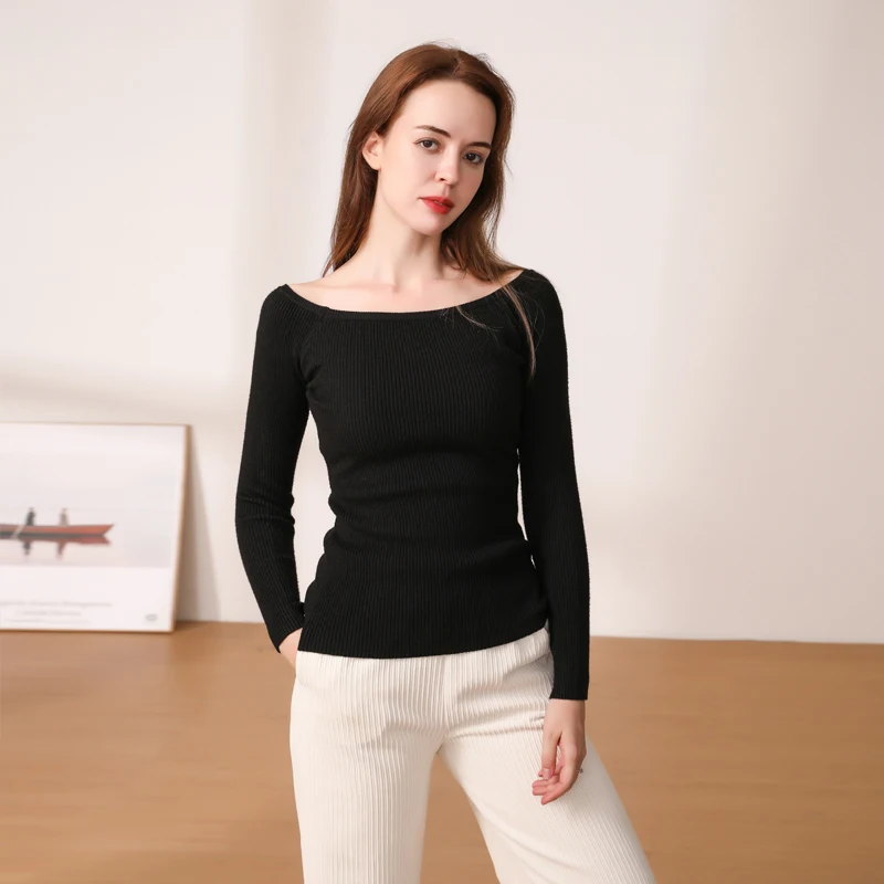 女性の長袖セーター,韓国スタイル,セーター,ファッショナブル,セーター,茶色,黒,白,ニットブラウス,2024