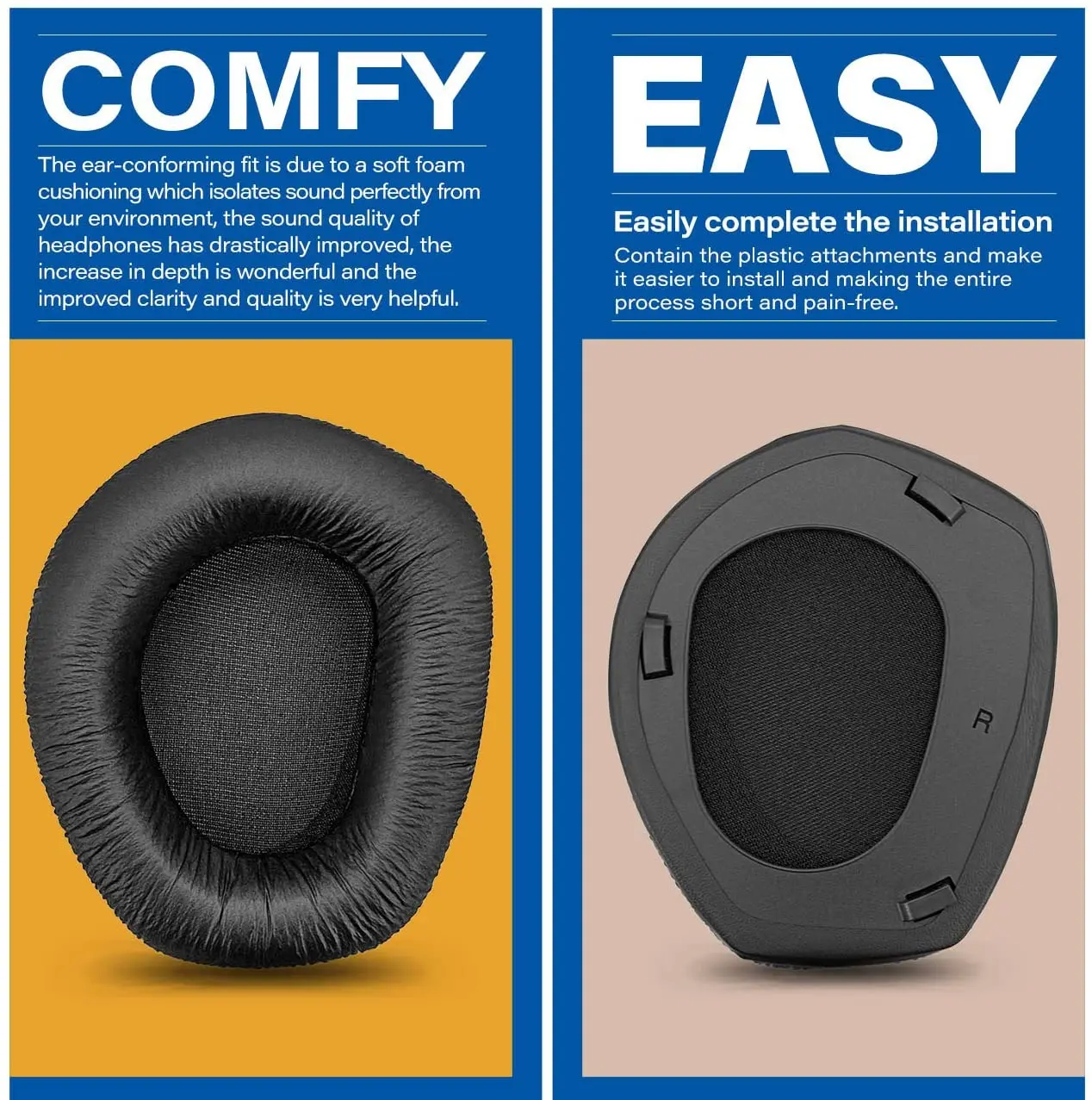 Replacement Ear Pads Cushions for RS165, RS175, HDR165, HDR175, HDR185, HDR195, RS185, RS195 Headphones - HDR175 Ear Cups