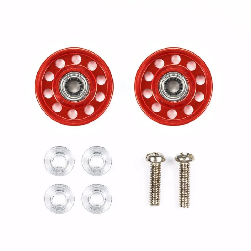 RFDTYGR  4sets  Light Strong Aluminum 13mm Rollers Self-made Parts For Tamiya Mini 4WD Colored Aluminum Guide -Wheel   95301