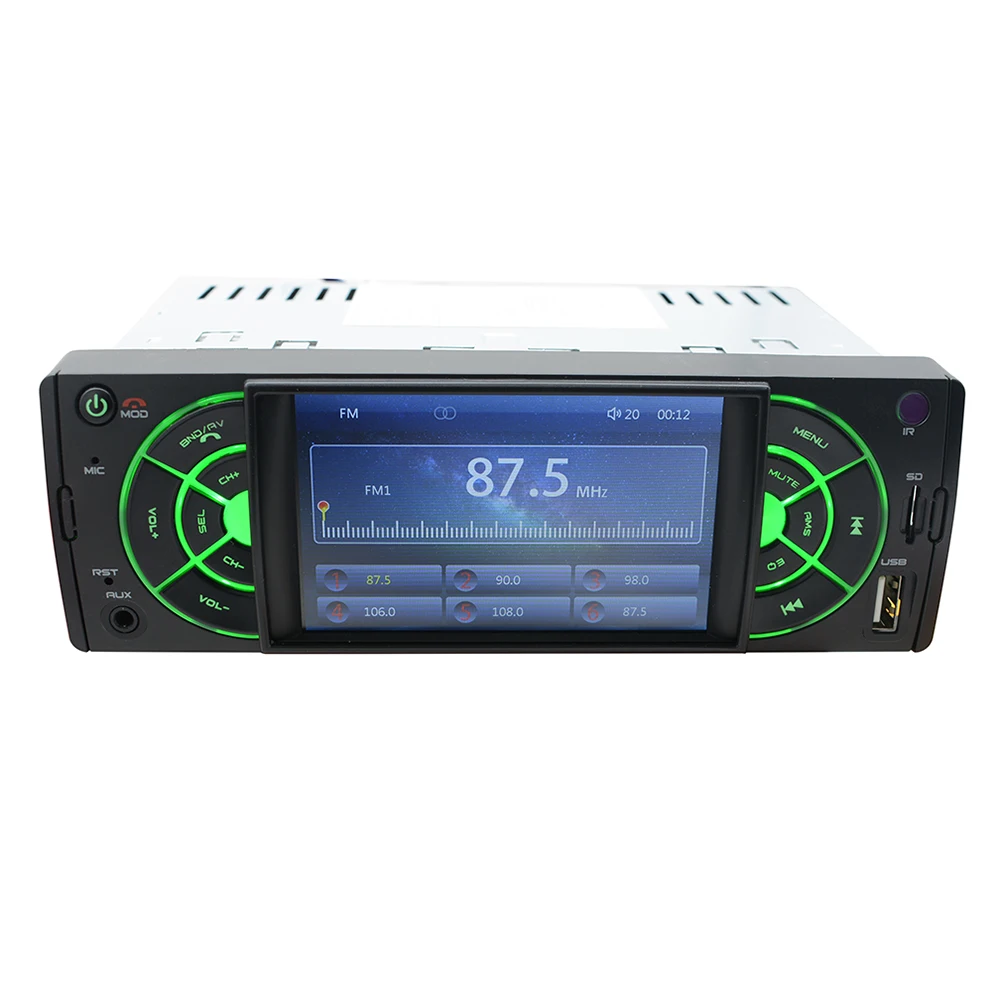 Autoradio Car Radio 1 Din Audio Stereo USB AUX FM TF MP5 Player 1din car radio Bluetooth With Remote Control LEDRear View Camera