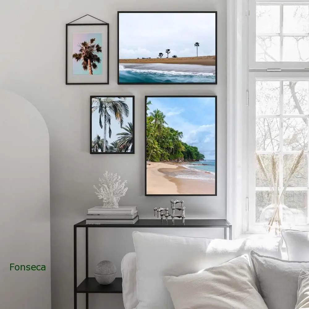 Sea Beach Tropical Landscape Canvas Painting Coconut Tree Posters And Prints Modern Wall Art Pictures For Living Room