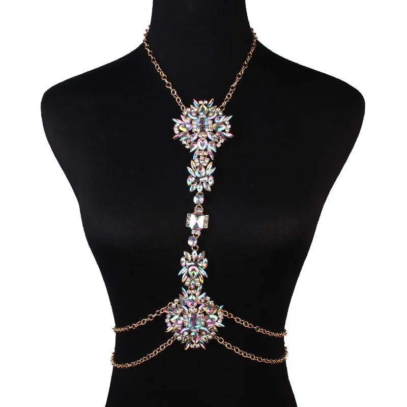 Fashion Women Necklace Luxury Crystal Rhinestone Flower Summer Beach Jewelry Accessories