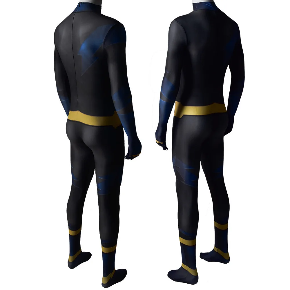 Supereroe Teen Titans Static Shock Costume Cosplay Zentai tuta tuta Disfraces De Halloween Costume per adulti/bambini