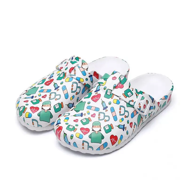 Medical Shoes EVA Non-slip Laboratory Doctor Clogs Non-slip Nurse Clogs Surgical Shoes Casual Beach Womens Work Slippers