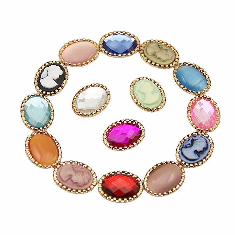 10Pcs/lot Classical Beauty Metal Flatback Wedding Decoration Button DIY Handwork Accessories Card Ribbon Flower Holiday Party