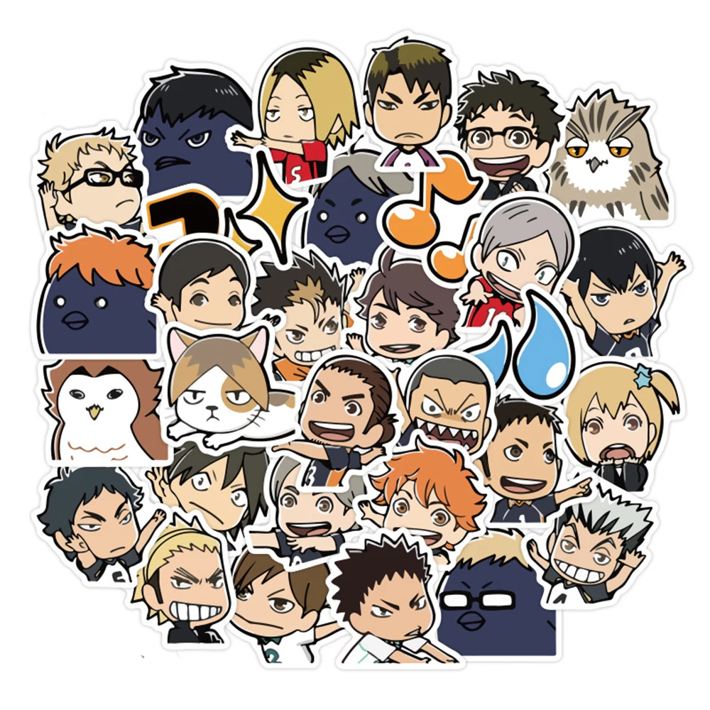 

Haikyuu!! 40Pcs Kawaii Cute Stickers Journal Hinata Shoyo Kageyama Tobio Scrapbooking Diary Planner Sticker Stationery