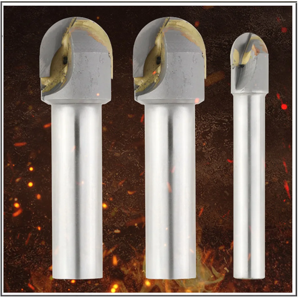 Imagem -05 - Hss Bola Arco Fresa com Carboneto Haste Reta de Alta Velocidade Aço Bola Cabeça Cortador r4 r5 r6 r8 r9 R10 R12 R15 R25 R30