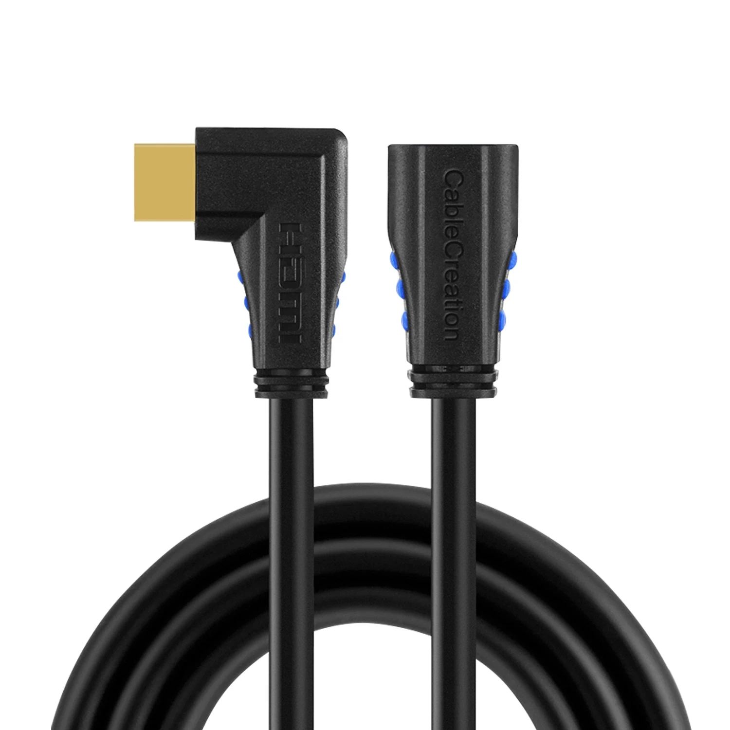 HDTV 2.0 extension cable left elbow 4K (60Hz)  male to female suitable for high-definition TV monitor connection PS4/3, etc.