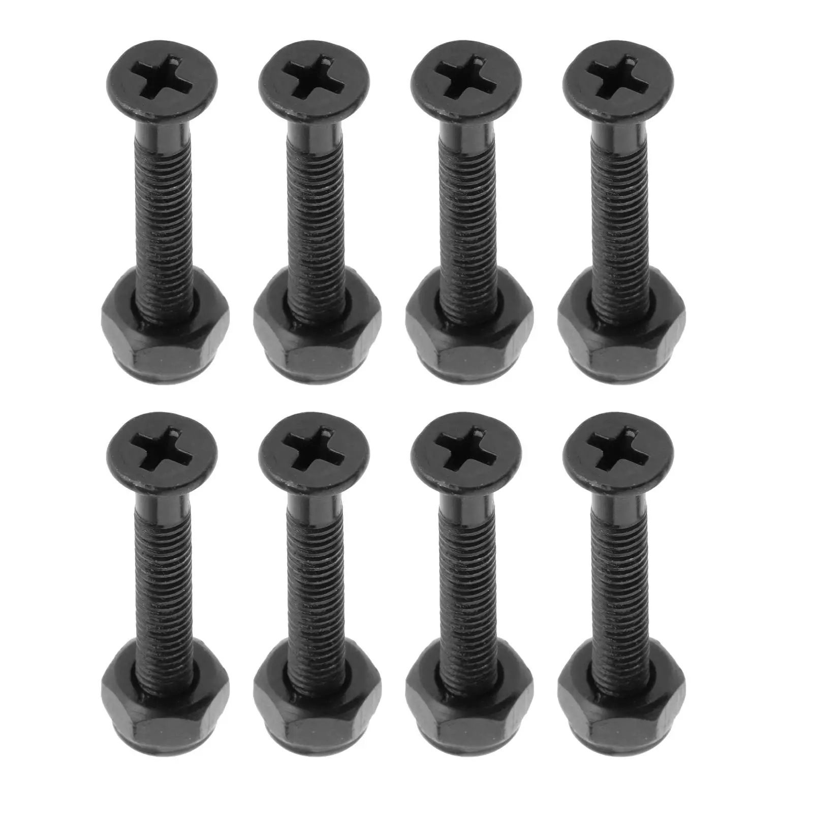 Set of 8 Replacement Longboard Skateboard Wheel Hardware Screws Accessories