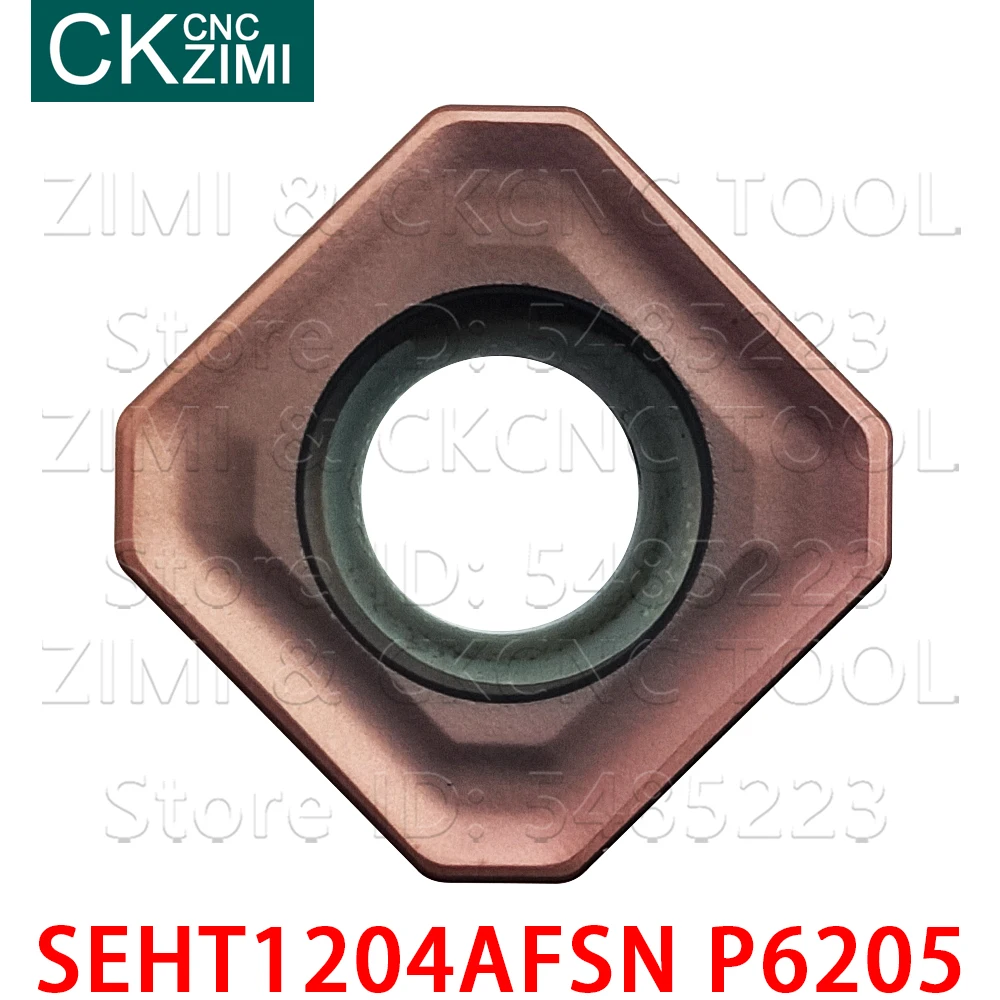 SEHT1204AFSN P6205 ملاحق تفريز من الكربيد التصنيع باستخدام الحاسب الآلي طائرة طحن إدراج فهرسة أدوات تعدين الوجه SEHT للصلب الفولاذ المقاوم للصدأ