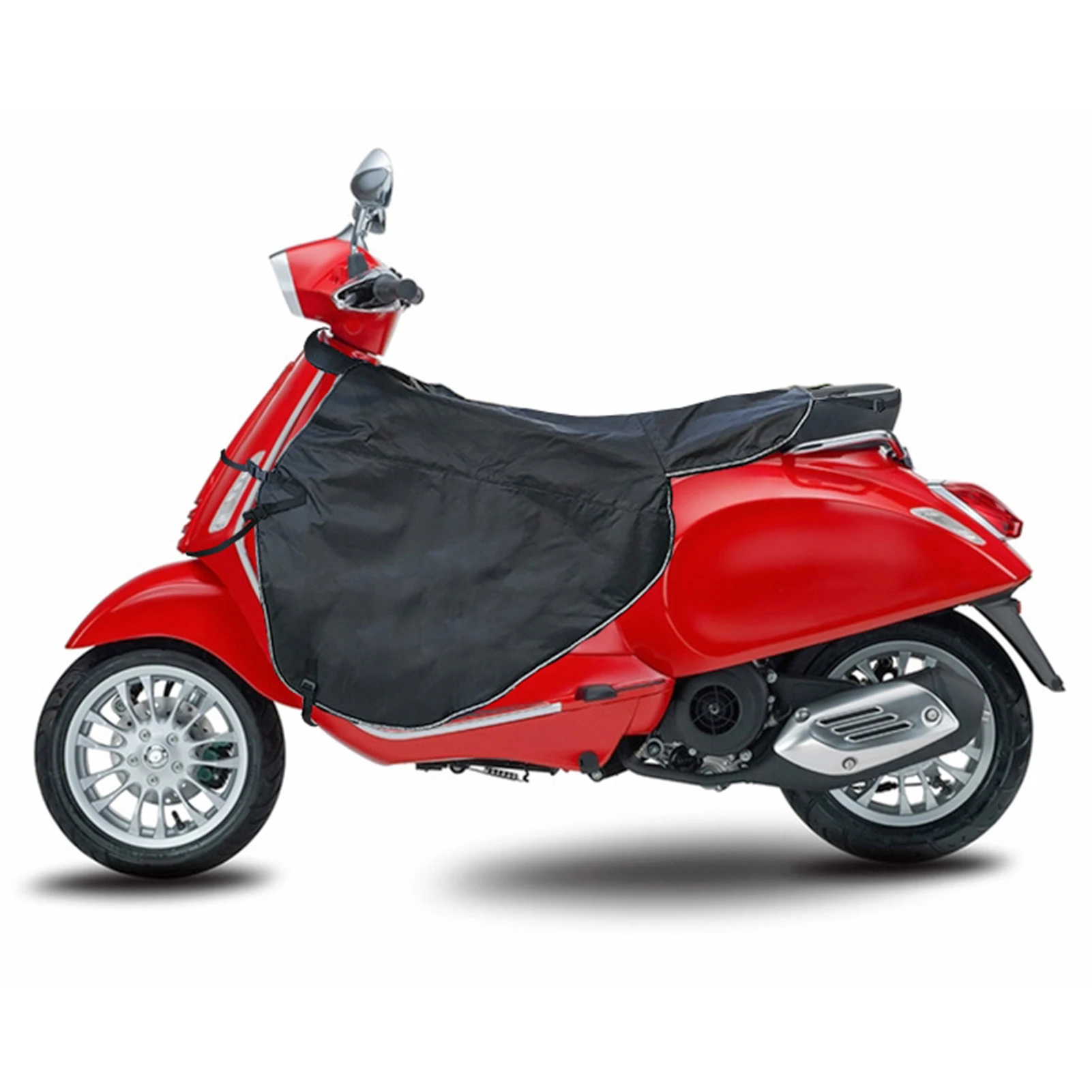 Image 5: Couvre-jambes de moto imperméable et coupe-vent, tablier de tour de jambe chaud, protecteur de degré d'usure, housse de scooter, hiver