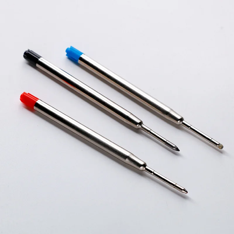 

5Pcs/lot Metal Cartridge Ball Point Pen Refills Black/Blue Ink For Self-Defense Tactical Pen Accessories