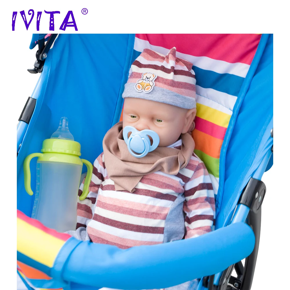 [shipping from US & CN] IVITA WG1502 full body Silicone Reborn Baby Girl Doll Realisting Alive Artificial Toys for Children