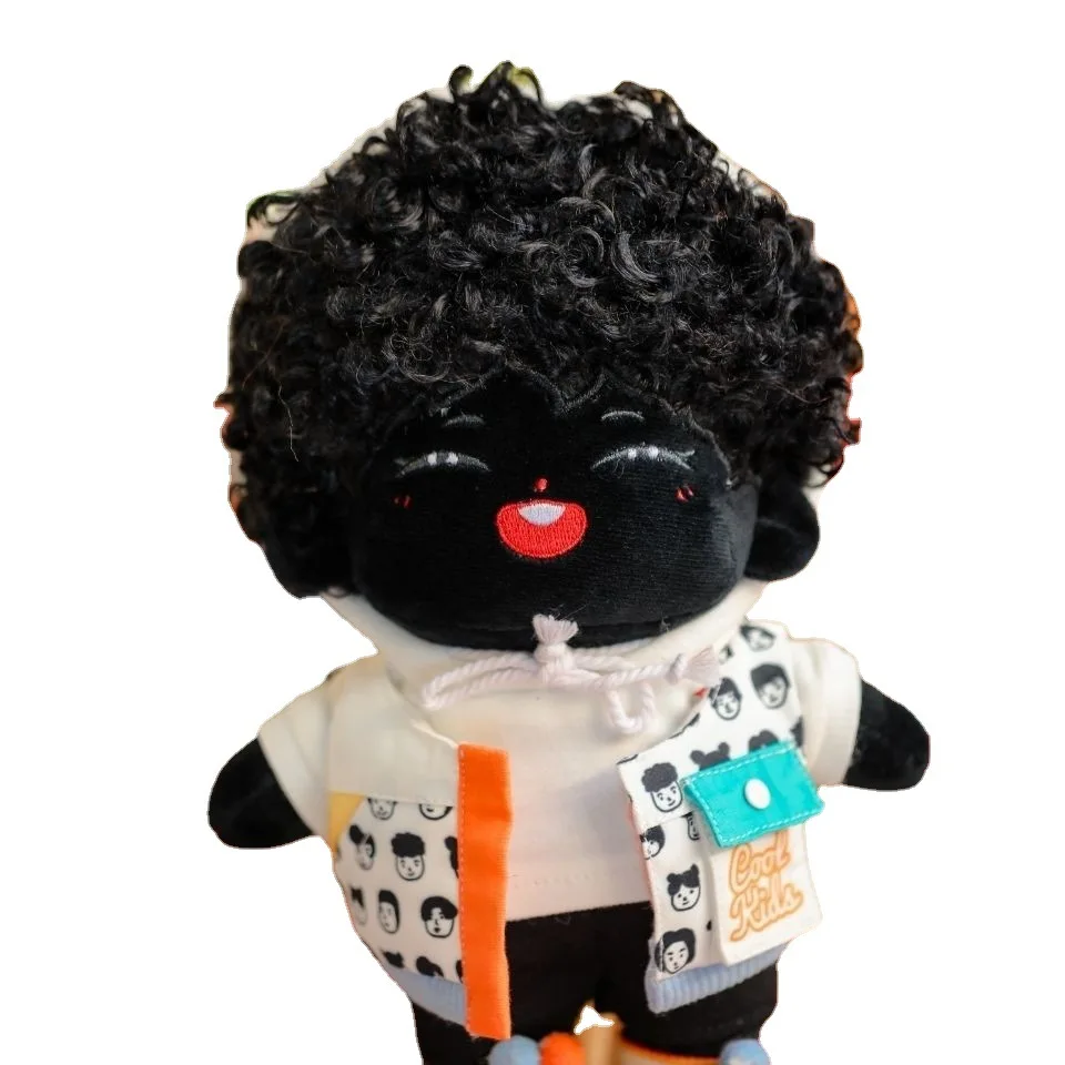 New Arrive Fashion 20cm Doll Black Skin Curly Hair Our Generation 20cm Plush Dolls Funny Toy Cool stuff Boy Girl DIY Gift