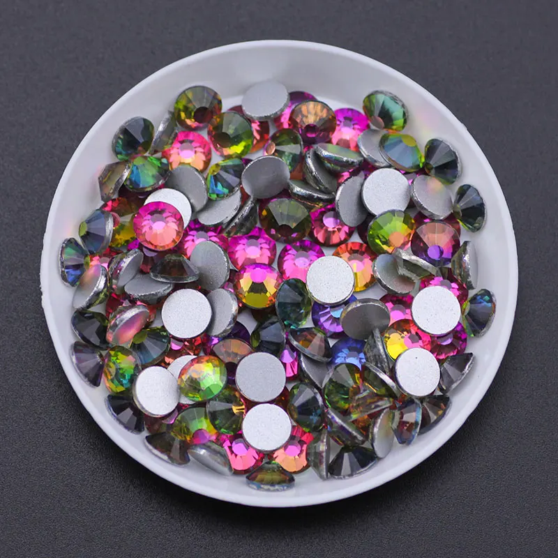 Super Shiny Rhinestone Red Flame All Sizes Crystal Non-HotFix FlatBack Glass 3D Nail Art Decorative Nail Accessories