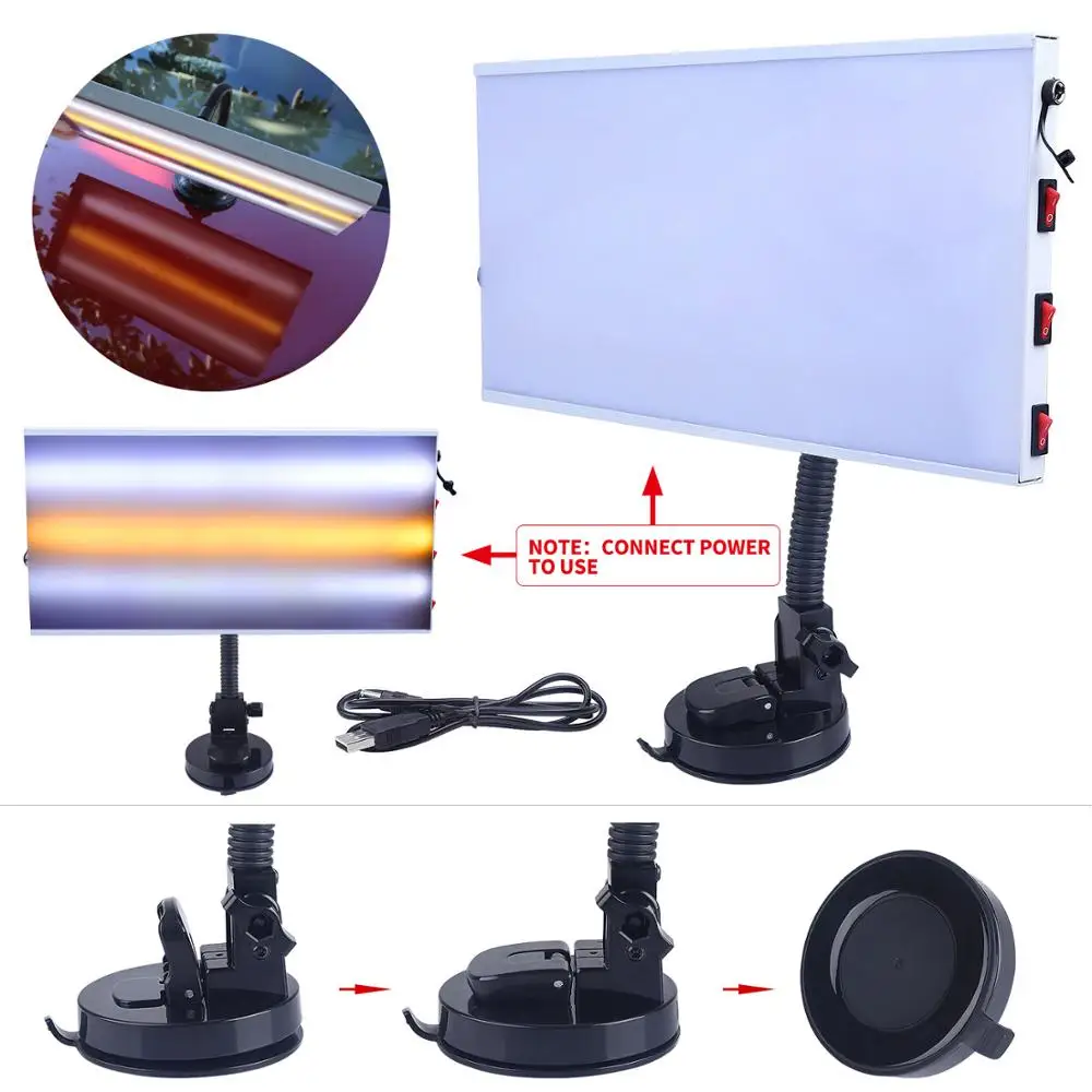 Dent Reflector LED Lamp Line Board Light Dent Repair Tools Dent Detector use for Remove Car Body Dent