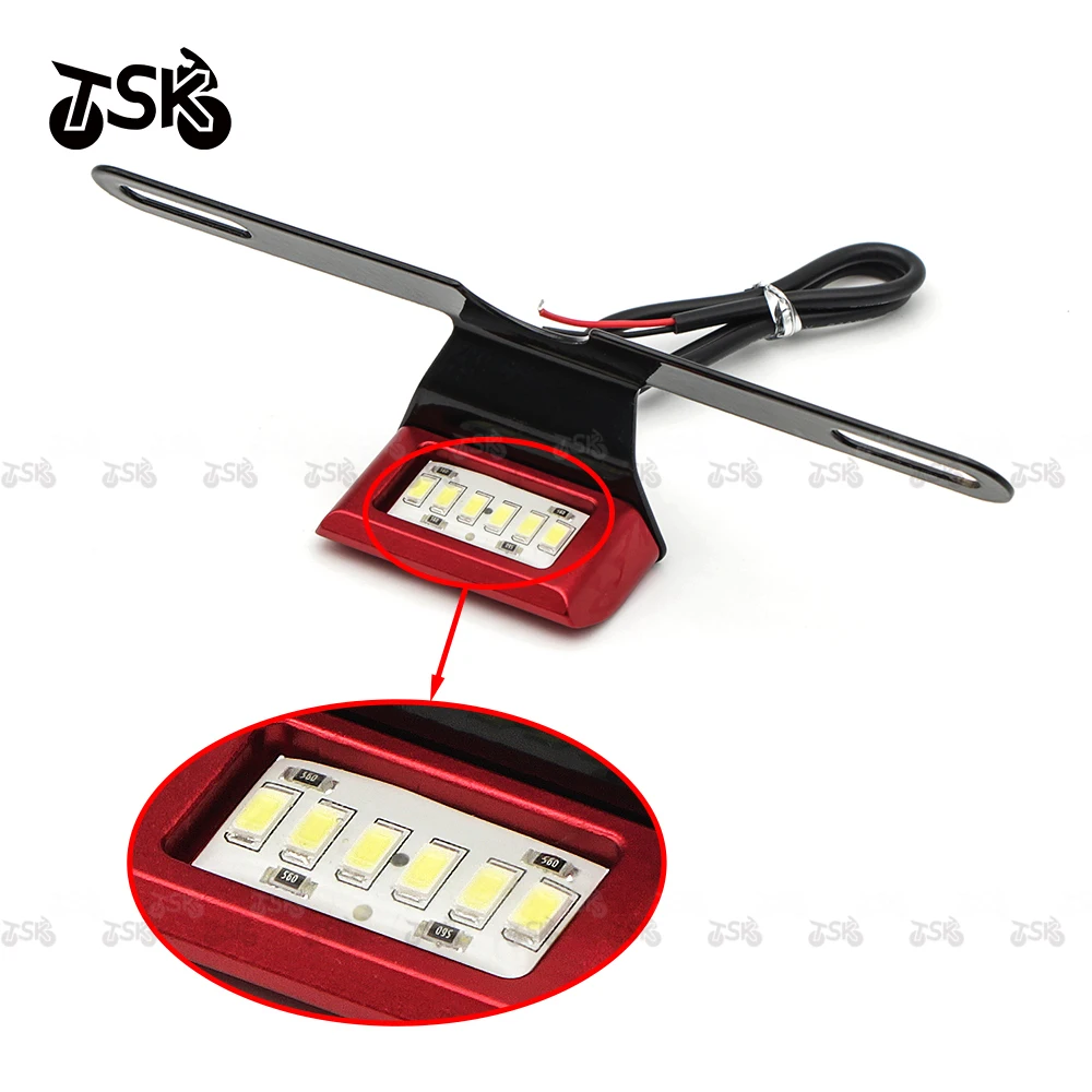 LED Motorcycle License Plate Light for Kawasaki YAMAHA SUZUKI Honda Ducati BMW Harley Triumph DTN view 4