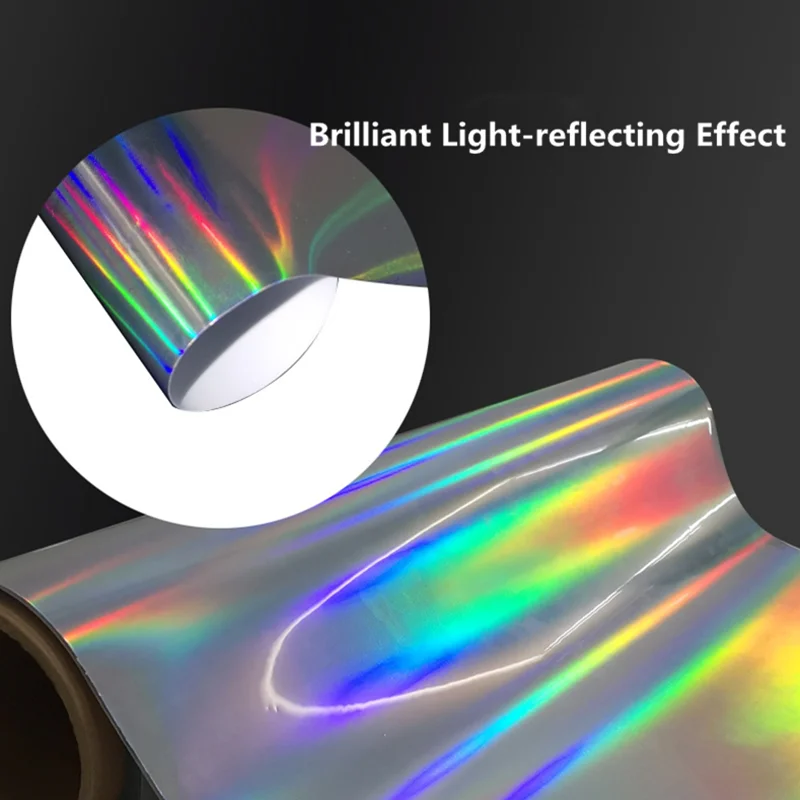 Colorful Sublimation Printing Film Magic Color Textile Patterned Rainbow Reflective Heat Transfer Vinyl For Clothing T-Shirt