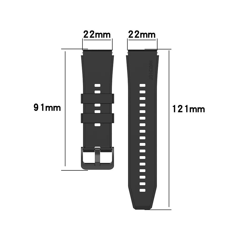 Bracelet de montre en silicone pour Huawei, bracelet de montre d'origine, bracelet de poignet officiel, GT2 GT3 GT4 Pro, 22mm, 46mm