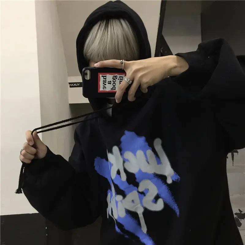 Nice Black Rock Hoodie Sweatshirt Mens Hip Hop Hoodies Streetwear Casual Autum Clothes Hipster Spring Harajuku Funny Tops Males