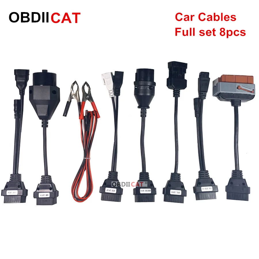 Promotion!! With Best Price OBDIICAT TCS Pro Full Set 8 Car Cables Diagnostic Cable Interface Wholesale