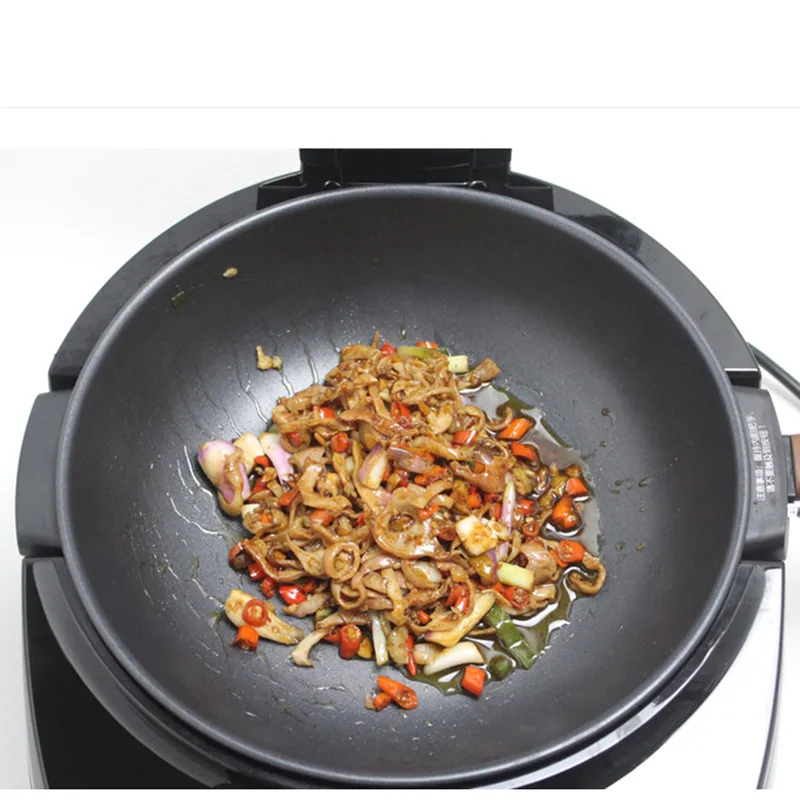 

Электрическая автоматическая электрическая кастрюля для жарки, интеллектуальная мультиварка, робот-машина для приготовления пищи, кастрюля вок с антипригарным покрытием, бытовая