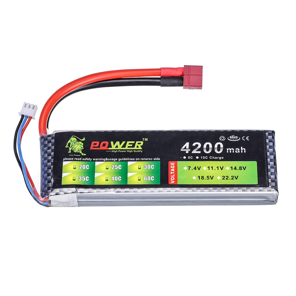 11.1V 1500mAh 2200mAh 2800mAh 3000mAh 4200mAh 5200mah Lipo battery For RC Helicopters Airplane Car Boat Spare Parts 3s Battery