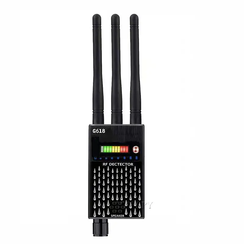 G619/G618 GRF Bug Detector, 1.2GHz&2.4GHz&5.8GHz Wireless Camera Detector, Radio Signal Detector Bug Sweeper with Three Antennas