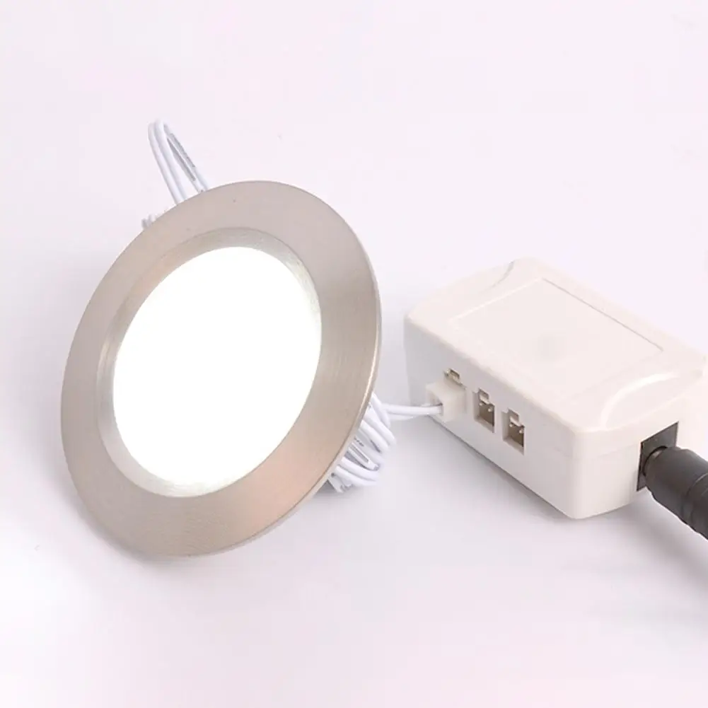 Lampu dengan HUB Adapter12V Tegangan Rendah Ultra Tipis Tersembunyi Mini LAMPU LED Downlight LED Display Lampu Lemari Dapur
