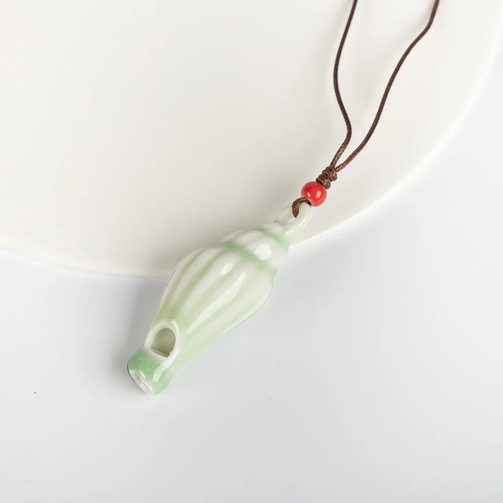 Ceramic Conch Whistle Pendant Gifts For Children #KY422