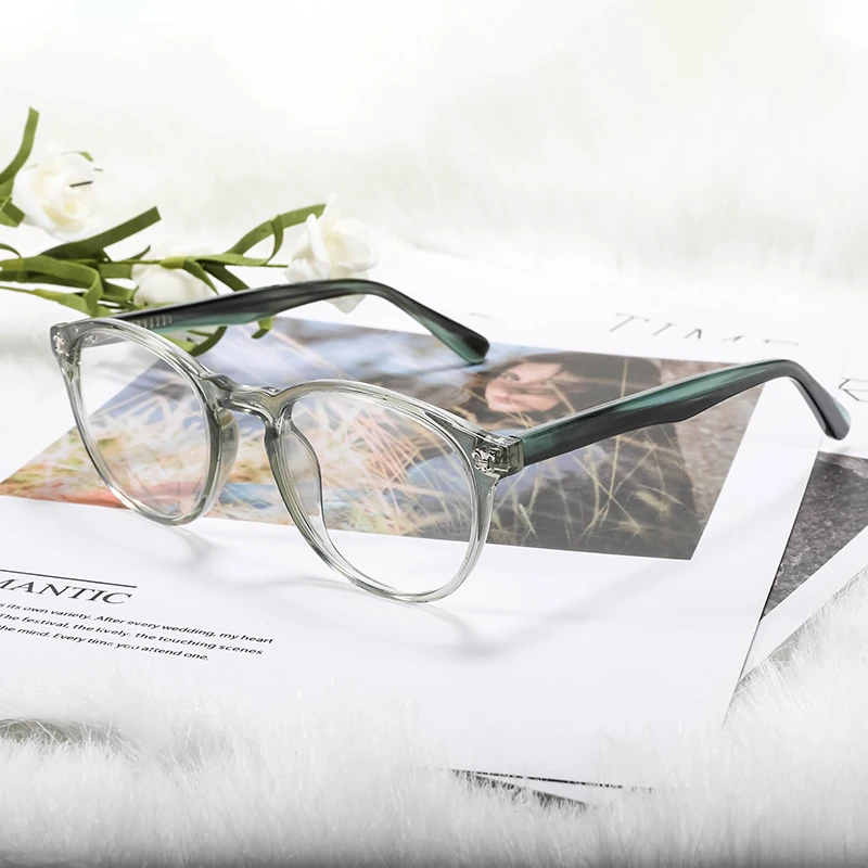 KANSEPT Women Glasses Frame Women Vintage Myopia Optical Transparent Eyeglasses Frame New Arrival Round Frame#FG6003